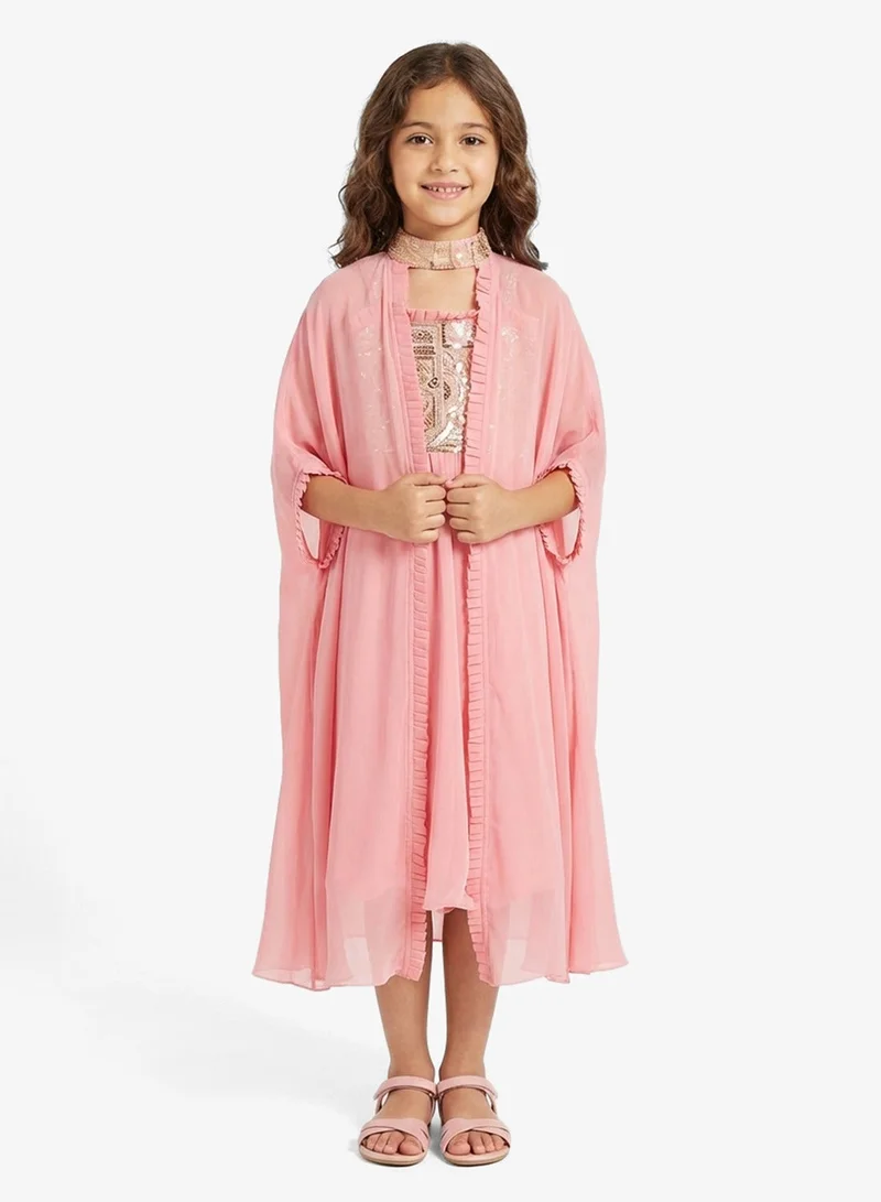 Little Golden Apple Little Sequin Top 2PCS Set Dress